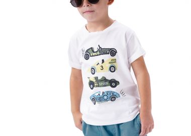 Παιδικό σετ αχνούδιαστο φούτερ 2 τεμάχια με τύπωμα στην μπλούζα για αγόρι | ΓΑΛΑΖΙΟ - Energiers - 